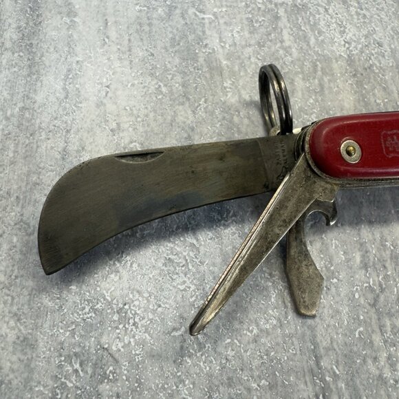 Vintage Pastor Aleman Red Camp/Utility Knife Swiss Army Knife - ULTRA RARE - Picture 2 of 10